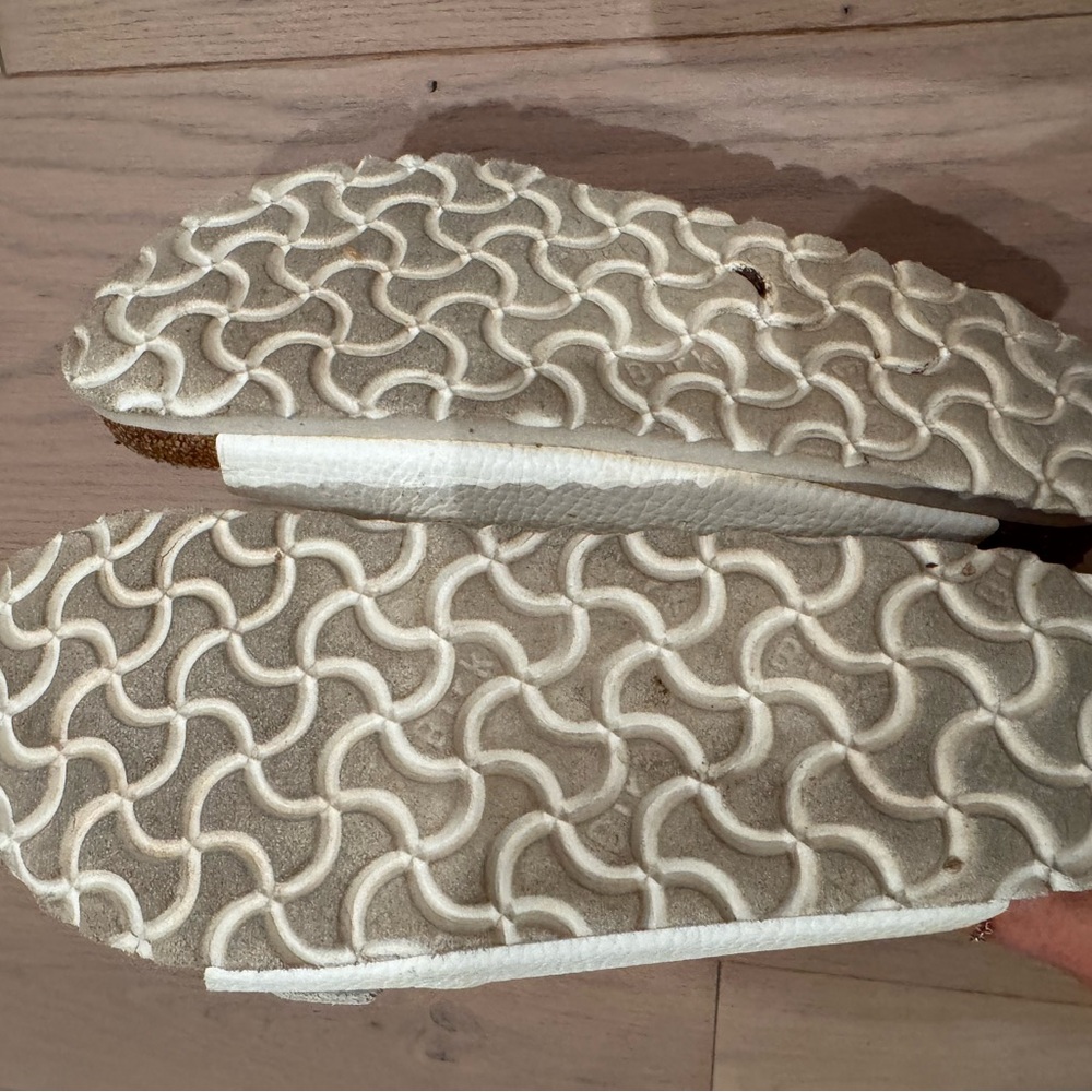 Birkenstock White Two-Strap Sandals Size 36 - Picture 4 of 4